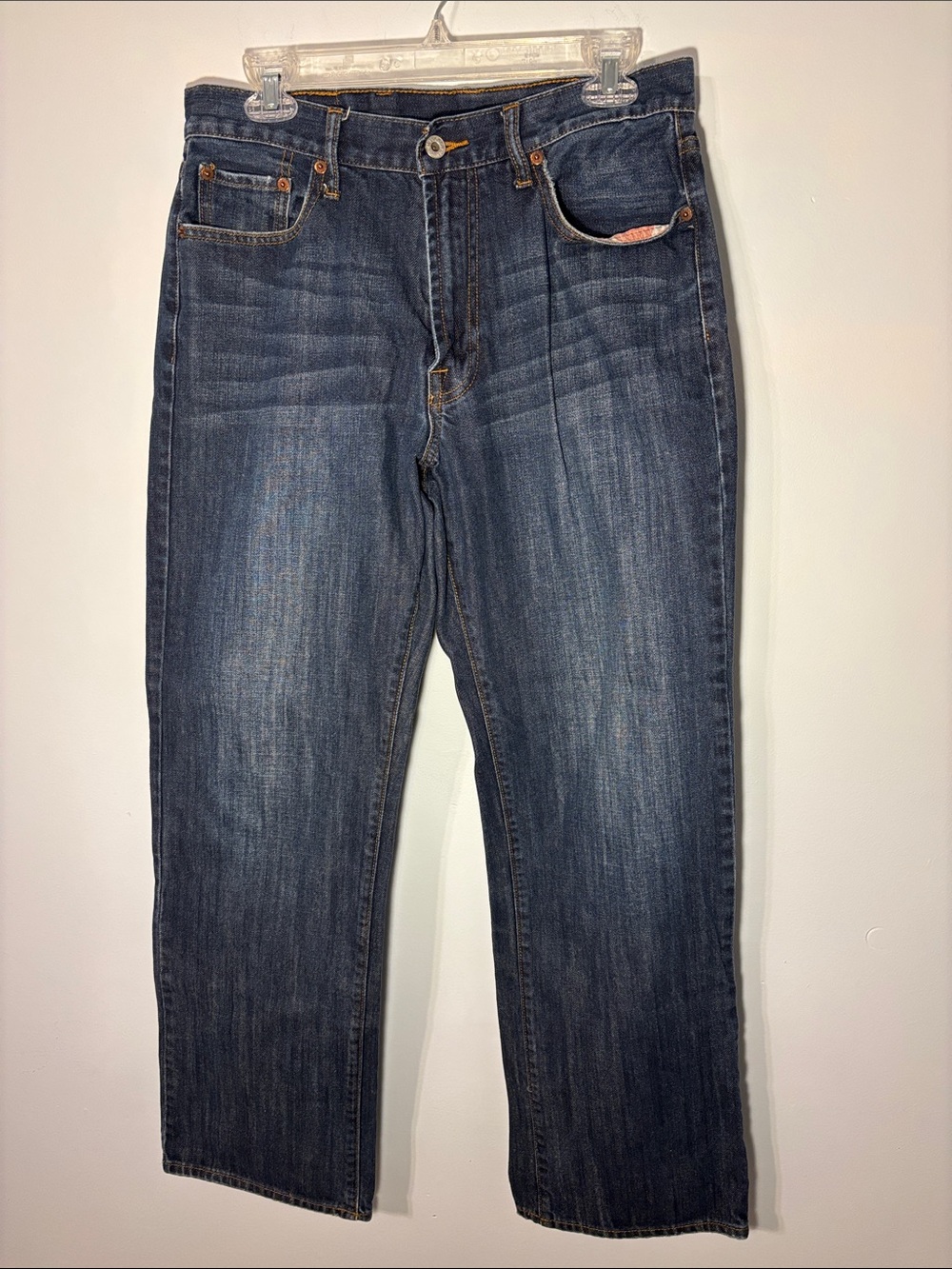 Lucky Brand Men's Dark Blue Straight Jeans